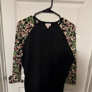 LuLaRoe Black Raglan Top